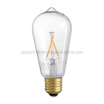 Bulbo del filamento de 2W St64 220V Dimmable LED